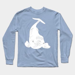Beluga Whale - Cartoon Long Sleeve T-Shirt